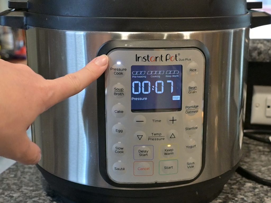 instant pot pressure cook settings
